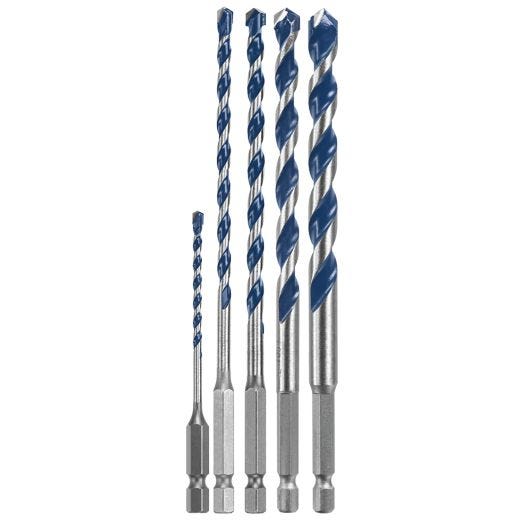 BlueGranite Turbo Carbide Hammer Drill Bit Set- 5 Piece