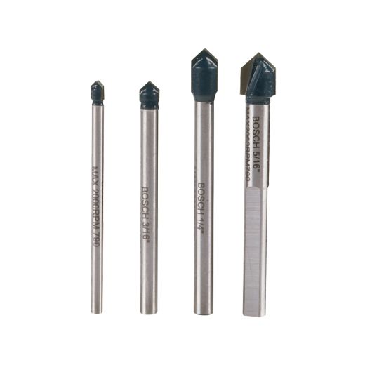 4 Piece Glass and Tile Bit Set