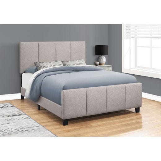 Grey Queen Linen Bed