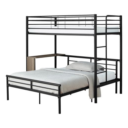 Bunk Bed With Twin Top, Full On Bottom And Desk