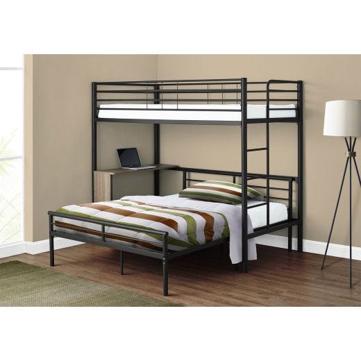 Bunk Bed With Twin Top, Full On Bottom And Desk