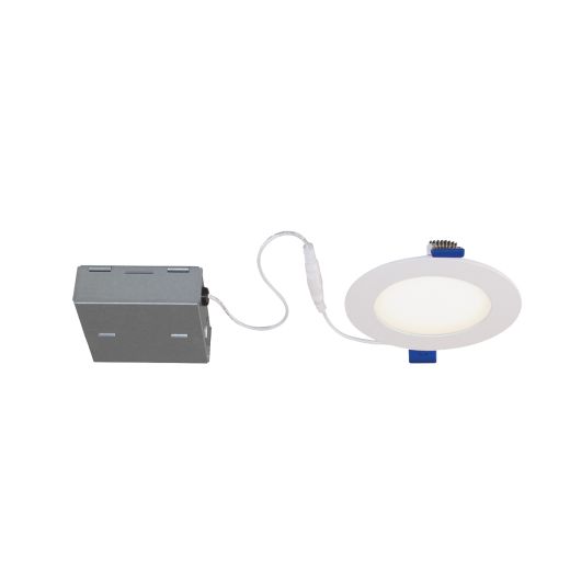 4" Matte White Slim Recessed Fixture 11W, 750 Lm 4000K Wet R