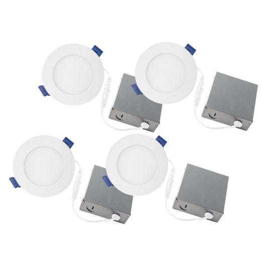 1/2'' Matte White Slim Recessed Fixture 11W , 750 Lm 4000K ,