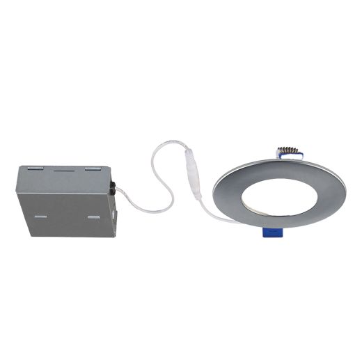4' Standard Round Brushed Steel Recessed Fixture 11W, 3000KW