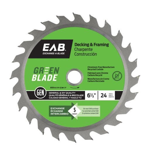 Framing 6 1/2"X24T Green Saw Blade