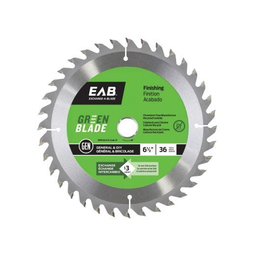 Finishing 6 1/2"X36T Green Saw Blade