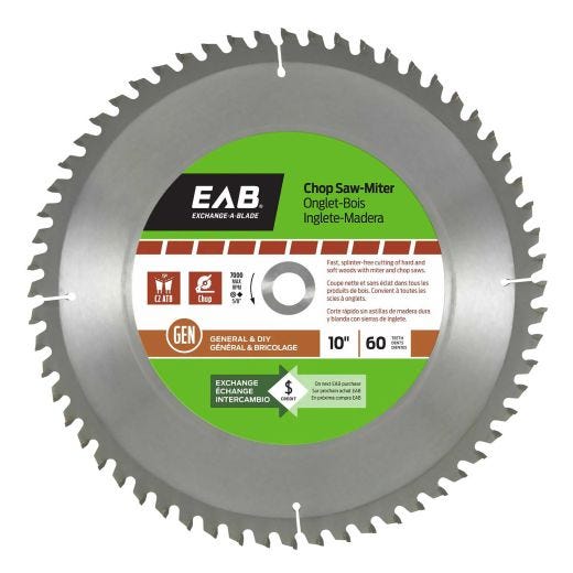 Exchange Chop Saw 10" x 60T Saw Blade