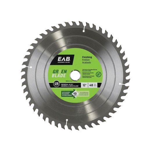 Exchange Finishing 12" x 48T Green Saw Blade