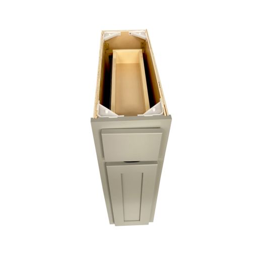 9" Shaker Sink Base Cabinet 35" High- Grey
