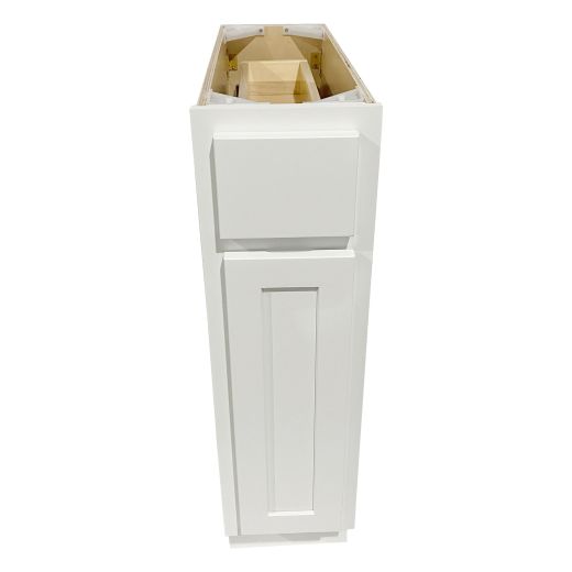 9" Shaker Sink Base Cabinet 35" High- White