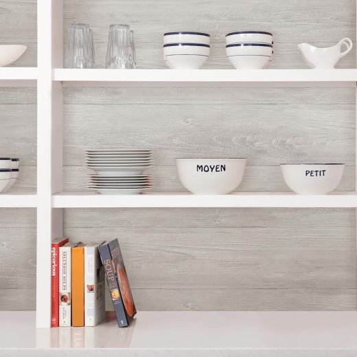 Nuwallpaper Peel And Stick Grey Wood Plank