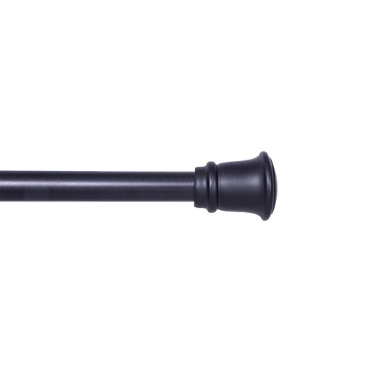 5/8" - 28" - 48" Black Trumpet Cafe Rod