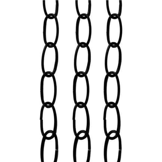 3' Black Oval Chain