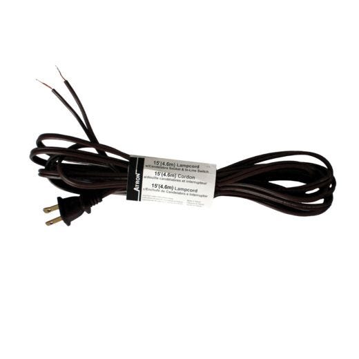 15' Brown Lamp Cord