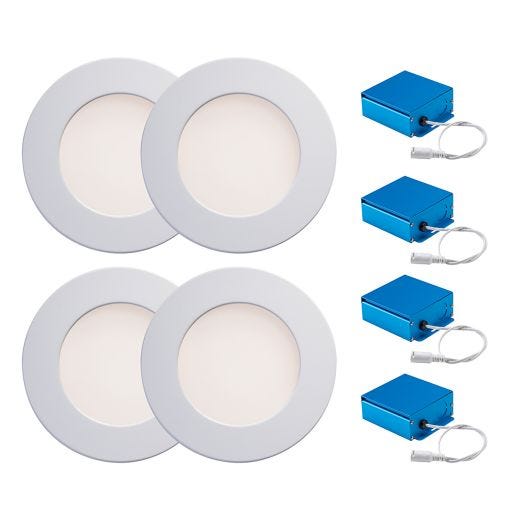 4" Round Wet Location Multi-Pack 3000K Recessed Light