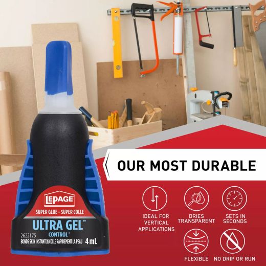 LePage Flexible Super Glue Ultra Gel Control-4mL