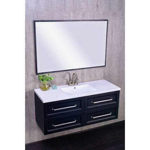 Harvard 48" Black Wall Hung Vanity