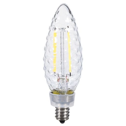 4 Watt Dimmable Candelabra Base LED B10 Bulb-2/Pack