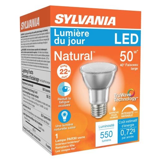 6.5 Watt Dimmable Medium Base LED PAR20 Bulb-1/Pack