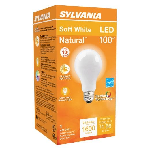 13 Watt Dimmable Medium Base LED A21 Bulb-1/Pack