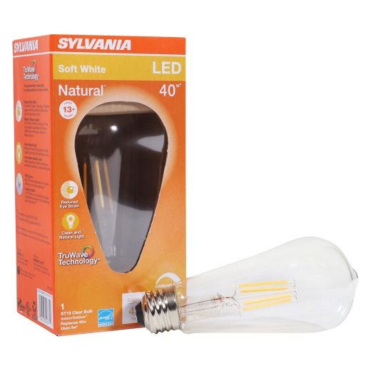 5 Watt Dimmable Medium Base LED ST19 Bulb-1/Pack