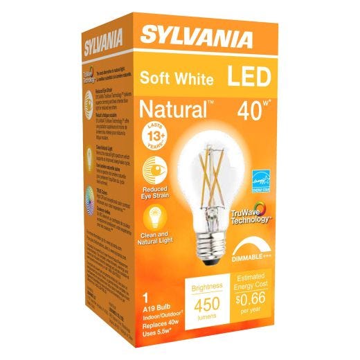 5.5 Watt Dimmable Medium Base LED A19 Bulb-1/Pack