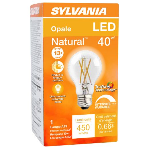 5.5 Watt Dimmable Medium Base LED A19 Bulb-1/Pack