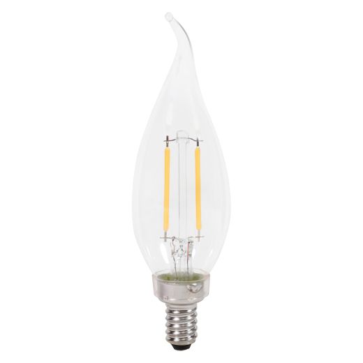 3 Watt Dimmable Candelabra Base LED B10 Bulb-2/Pack