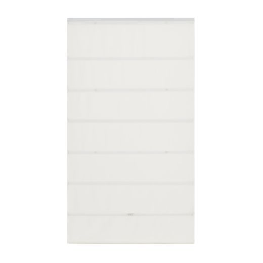 23" x 64" White Cordless Magnetic Roman Shade