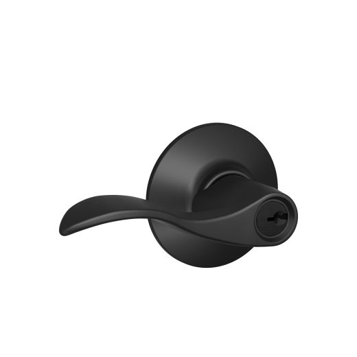 Accent Entry Lever-Matte Black