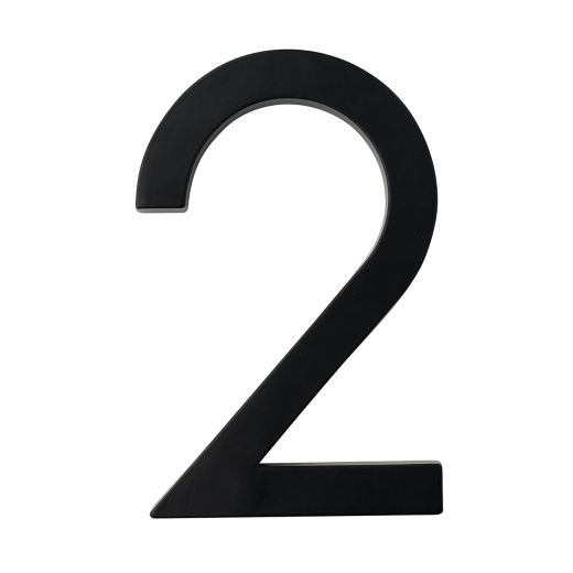 Numéro résidentiel design noir de 5 po