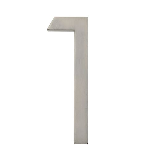Numéro résidentiel design de 5 po, nickel satiné