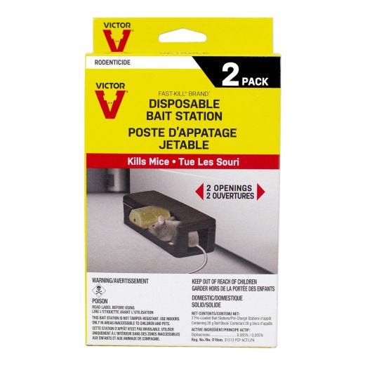 Victor Fast Kill Disposable Mouse Bait Station-2/Pack