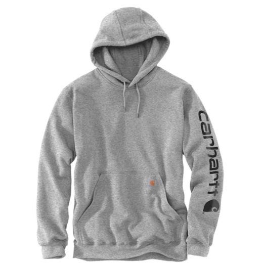 Logo Hooded Heather Gray and Black