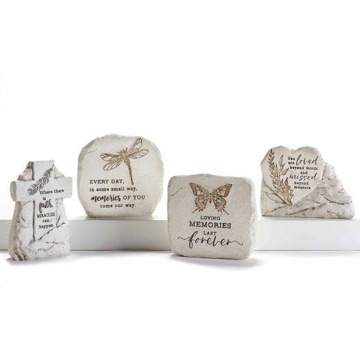 Poly Upright Stone 4 Assorted