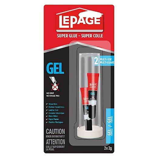 LePage Super Glue Gel 2mL-2/Pack