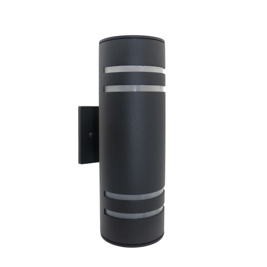 Central Park Black Round Outdoor Wall Mount Light