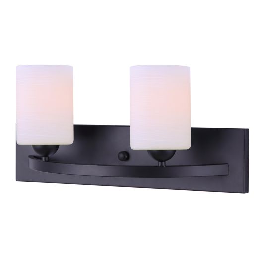 Hampton Black Vanity- 2 Light