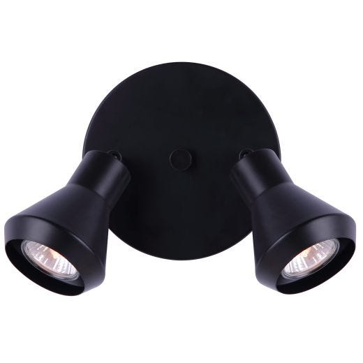 Track Canopy 2 Light- Black
