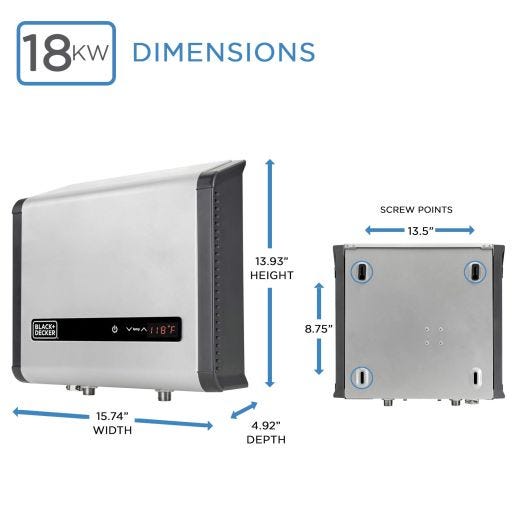 Water Heater Electric Tankless 18kW 3.7GPM