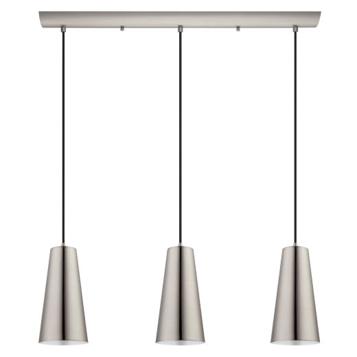 Pratella 29" 3-Light Satin Nickel Pendant