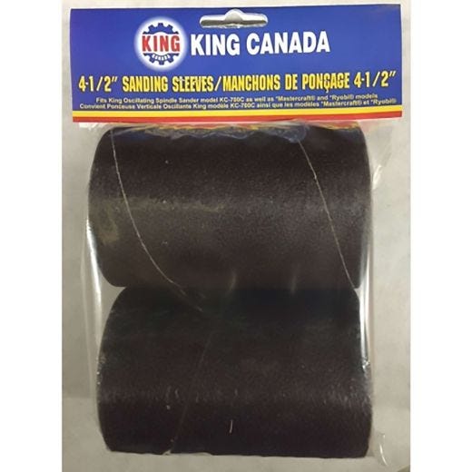 4-1/2" X 3" 120 Grit Wood Sanding Sleeve Kit-2/Pack