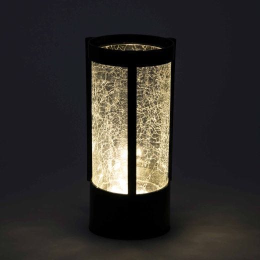 Solar Crackle Glass Patio Light-2/Pack