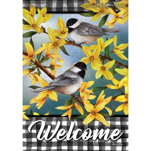 Spring Forsthia Welcome Garden Durasoft Large Flag
