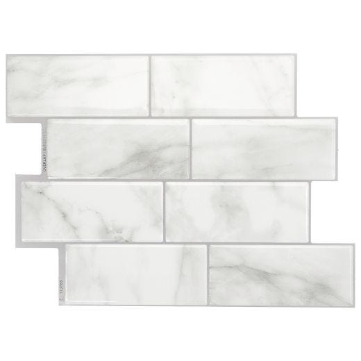 Metro Carrera White Smart Tile Mosaik-4/Pack