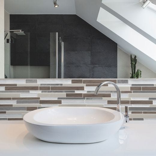 Milano Argento Smart Tile Mosaik-4/Pack