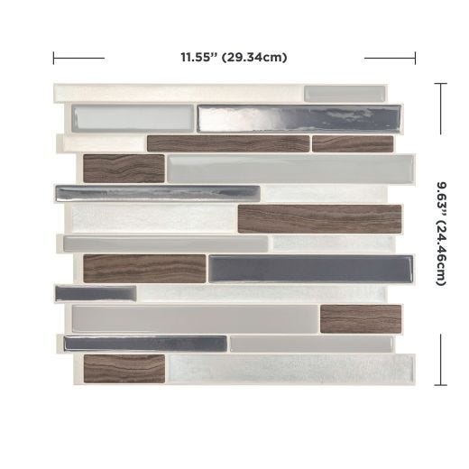 Milano Argento Smart Tile Mosaik-4/Pack