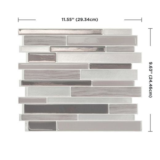 Milano Grigio Smart Tile Mosaik-4/Pack