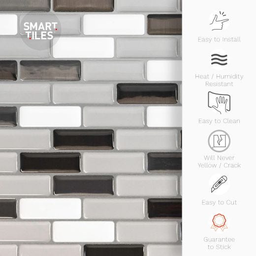 Murano Metallik Smart Tile Mosaik-4/Pack