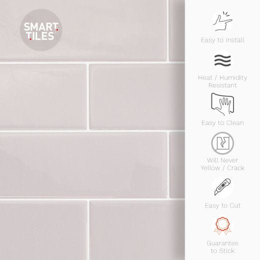 XL Oslo Grey Smart Tile Mosaik-2/Pack